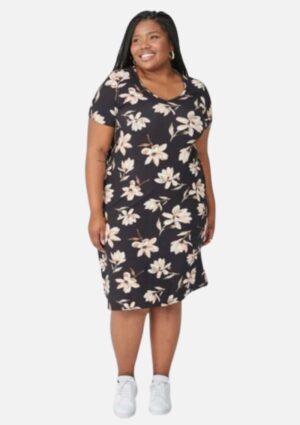 Vestido Malwee Plus Size Curto Estampado