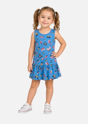 Vestido Bebê Menina Estampa Borboletas Marisol
