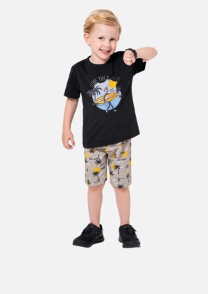 Conjunto Bebê Menino Camiseta + Bermuda Fakini