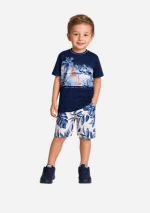 Conjunto Bebê Menino Camiseta + Bermuda Milon