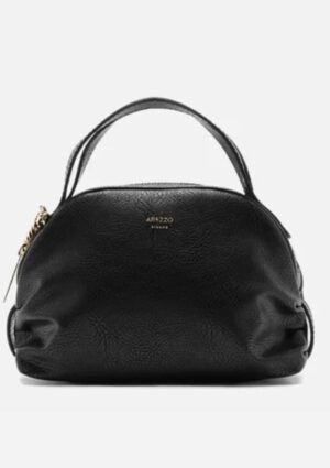 Bolsa Tiracolo Preta Pequena Corrente Dourada Arezzo