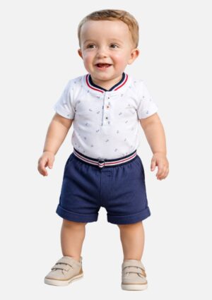 Macacão Curto Bebê em Malha Aconchego do Bebê