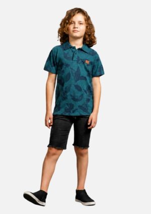 Camisa Polo Peiti Kids Verde Fbr
