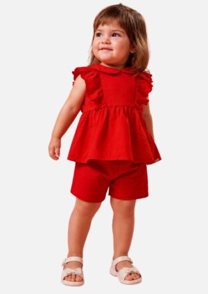 Conjunto de Bata em Tricoline e Shorts em Sarja Kukiê