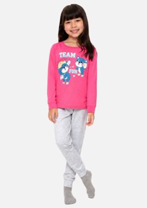 Pijama Team Fun Meia Malha Menina Malwee Kids