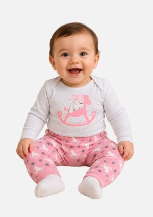 Conjunto Bebê Feminino Body + Calça Milon