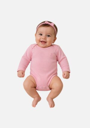 Body Bebê Menina Manga Longa Pulla Bulla