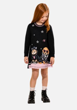 Vestido Infantil Manga Longa Trick Nick