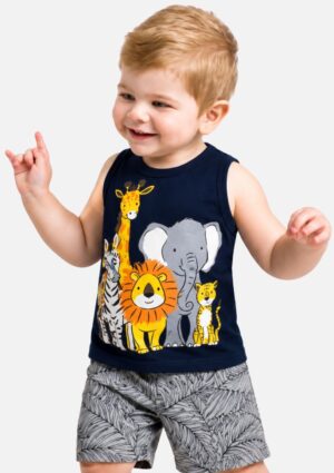 Conjunto Bebê Regata + Bermuda Kyly