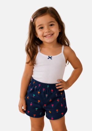 Short Estampado Azul Marinho Marisol