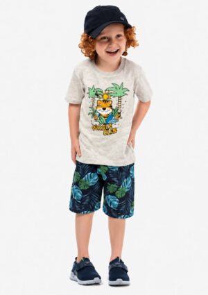 Conjunto Infantil Menino Camiseta + Bermuda Fakini