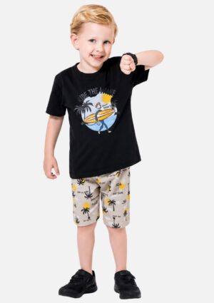 Conjunto Menino Camiseta + Bermuda Fakini