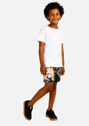 Bermuda Master Elástico Infantil Estampa Tropical Yacht