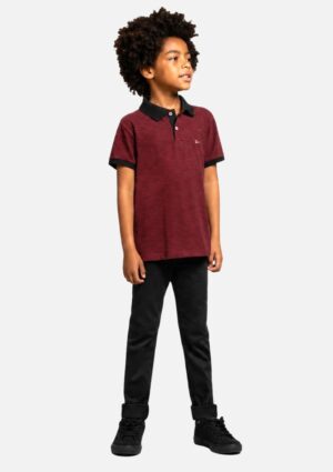 Camisa Polo Peiti Kids Vinho Fbr