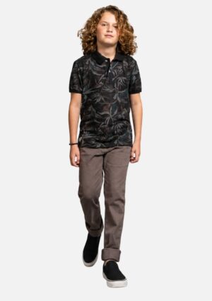 Camisa Polo Peiti Kids Preto Fbr
