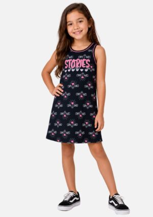 Vestido Juvenil Meia Malha Kyly