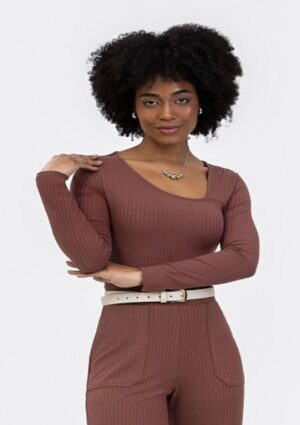 Blusa Manga Longa Altura De Cós Habana
