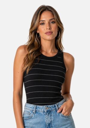 Blusa Feminina Em Canelado Fio Brilho Habana