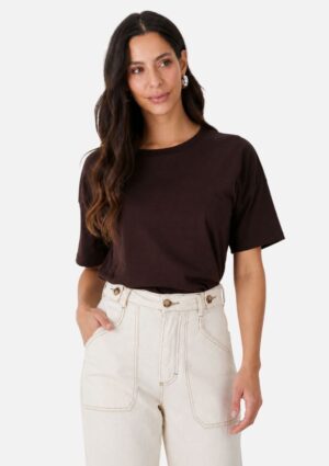 Camiseta Feminina Ampla Bordado Frontal Em Algodão Malwee