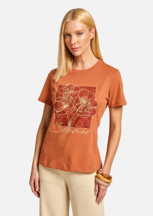 Camiseta Slim Básica Estampada Sommer
