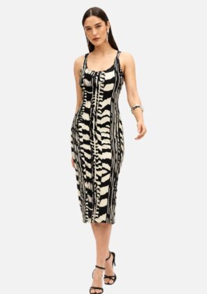 Vestido Estampado Midi De Alça Sommer