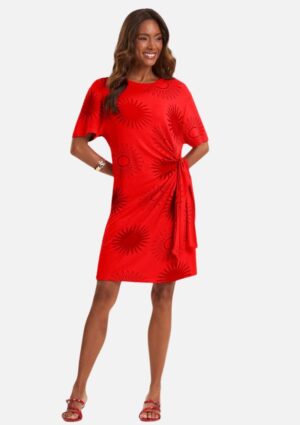 Vestido Curto Em Visco Maquinetada Rovitex