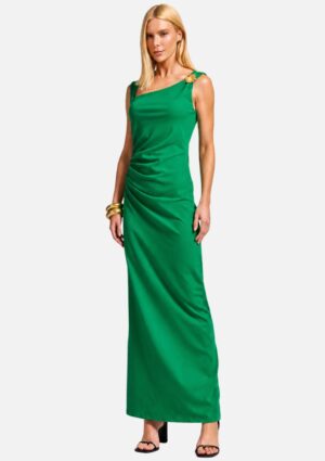 Vestido Slim Com Detalhe E Plissado Na Lateral Sommer