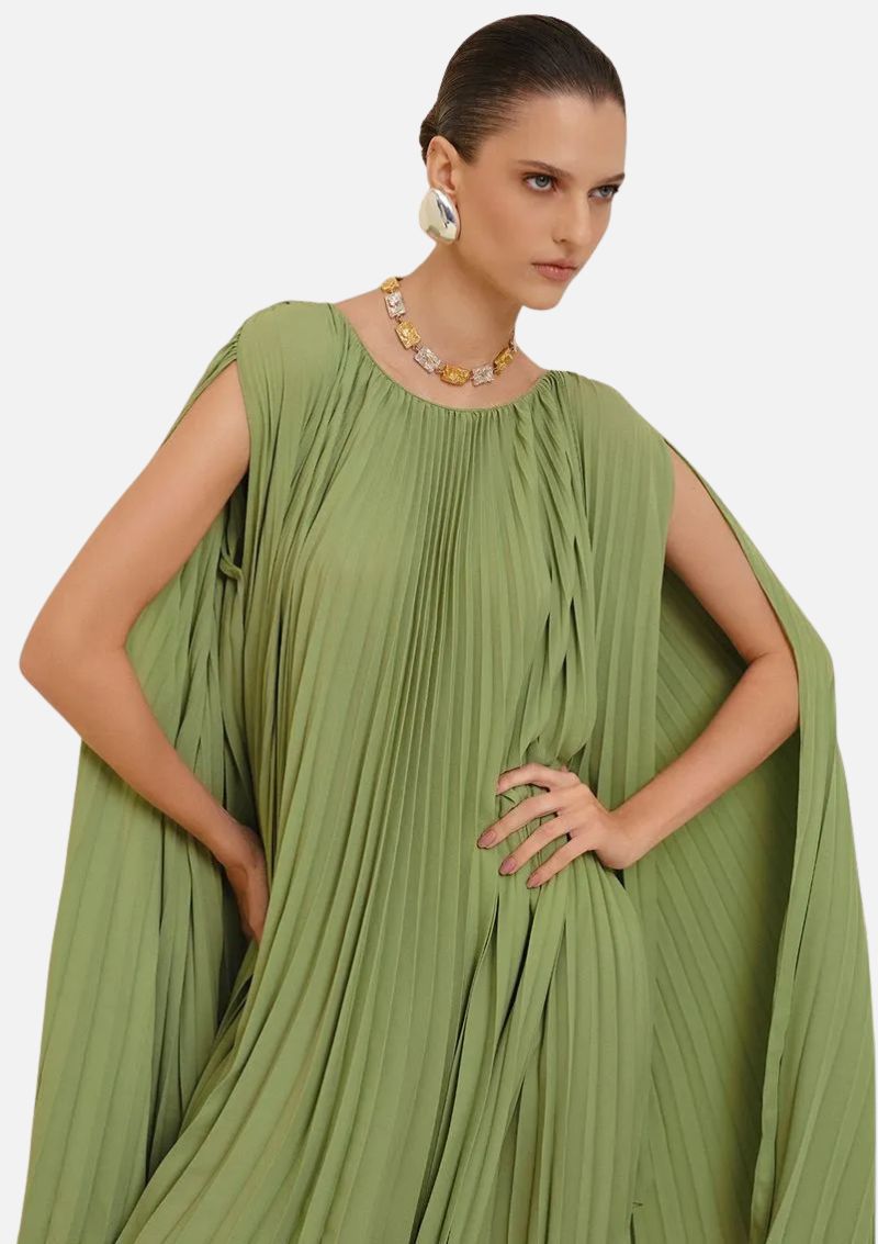 Vestido Curto Decote Redondo Com Faixa Verde Morena Rosa - Imagem 4