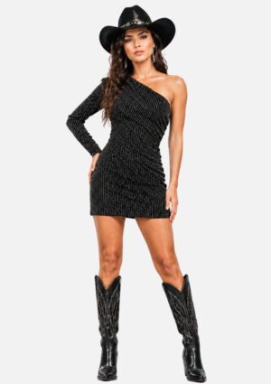 Vestido Com Aplicação Curto Preto Sommer