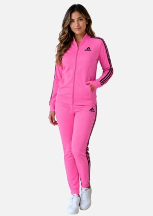 Agasalho Feminino Pink Essentials Três Listras Adidas