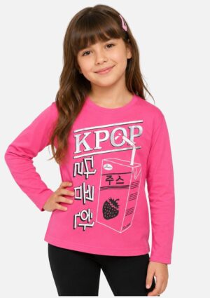Blusa Teen Feminina Juvenil Amora Meia Malha