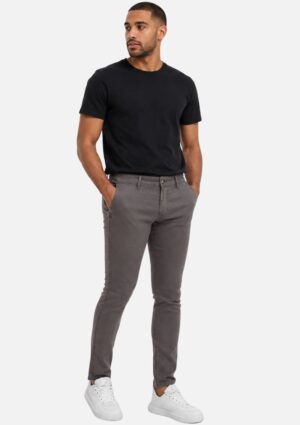 Calça Essencial Slim Bolso Faca Cor Chumbo Ogochi