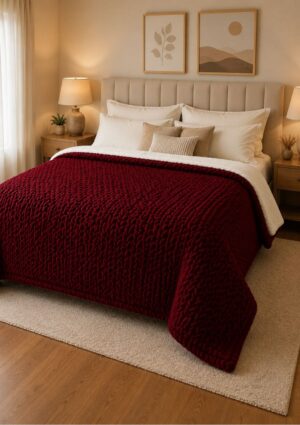 Cobertor King Size Dupla Face Com Sherpa Vermelho Jolitex