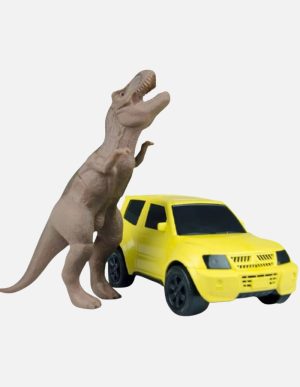 Carrinho Adventure Park Com Dinossauro - Super Toys