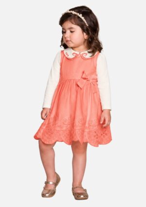 Conjunto Infantil Feminino Vestido E Blusa Manga Longa Milon