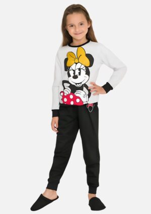 Pijama Disney Infantil Minnie Mouse Preto