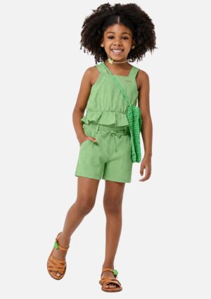Short Cintura com Elástico Verde Carinhoso