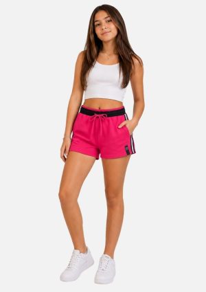 Short Moletom Juvenil Menina Rosa Hapier