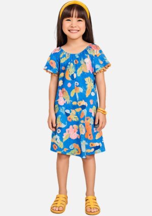 Vestido em Malha Fresh Azul Kukiê