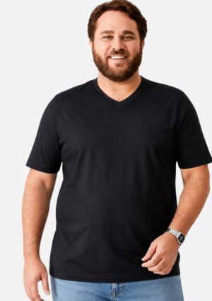 Camiseta Masculina Plus Size Básica Preta Malwee