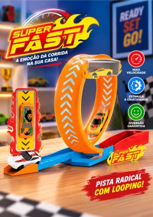 Race Looping Super Fast Hot Wheels Cores Sortidas Samba Toys