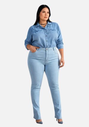 Calça Marden Jeans Feminina Plus Size Cigarrete