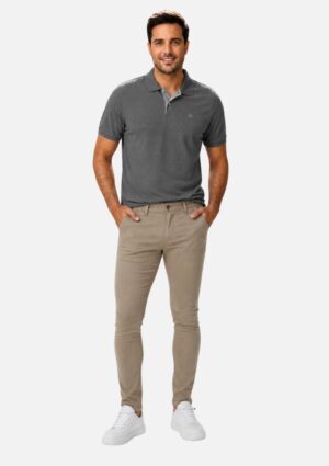 Calça Masculina Sarja Slim Bolso Faca Ogochi