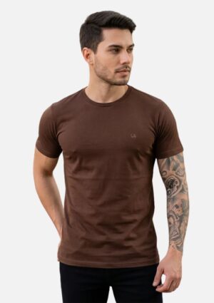 Camiseta Masculina Básica Slim Decote Redondo Ogochi