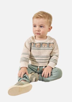 Conjunto Blusa E Calça Bebê Urso Verde Divertto