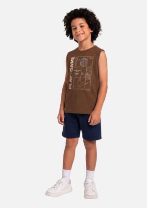 Conjunto Regata E Bermuda Estampa Gamer Fakini