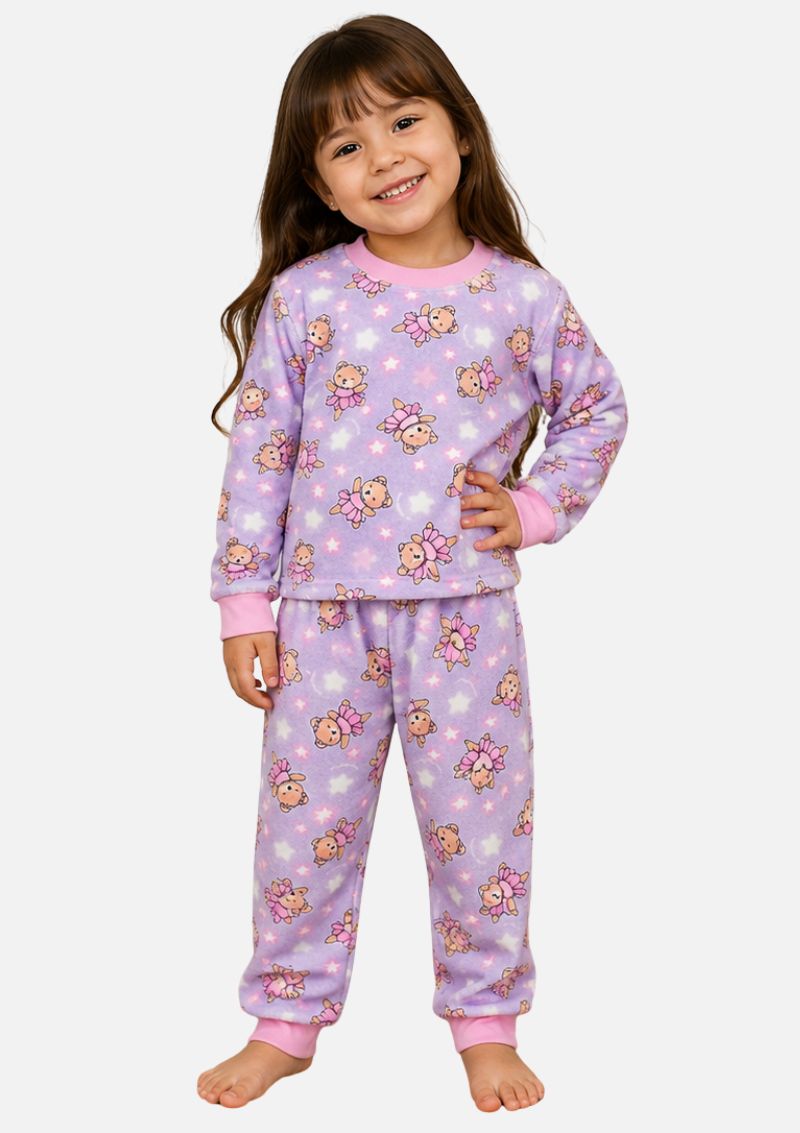 pijama inverno infantil menina