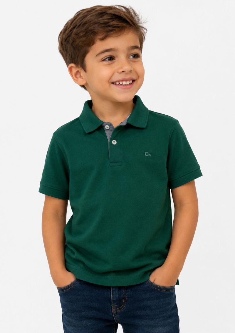polo infantil verde Ogochi