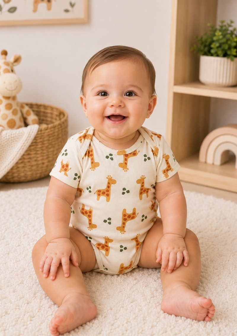 Body Bebê Estampa Girrafa Kyly (1)