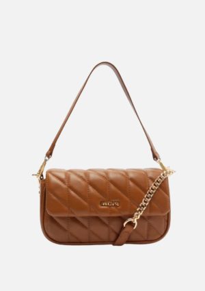 Bolsa Tiracolo Média Matelassê Triangular Marrom Anacapri